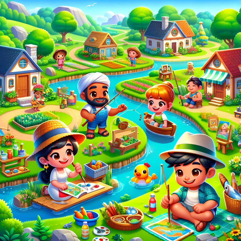 Charming simulation game featuring cute characters